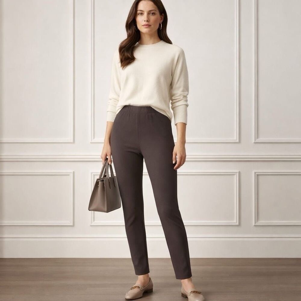 NORDSTROM SIGNATURE New Pull‎ On Pants MEDIUM Tuscan Olive NS367676MI